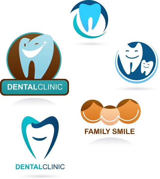 Colección de iconos de clínica dental — Vector de stock