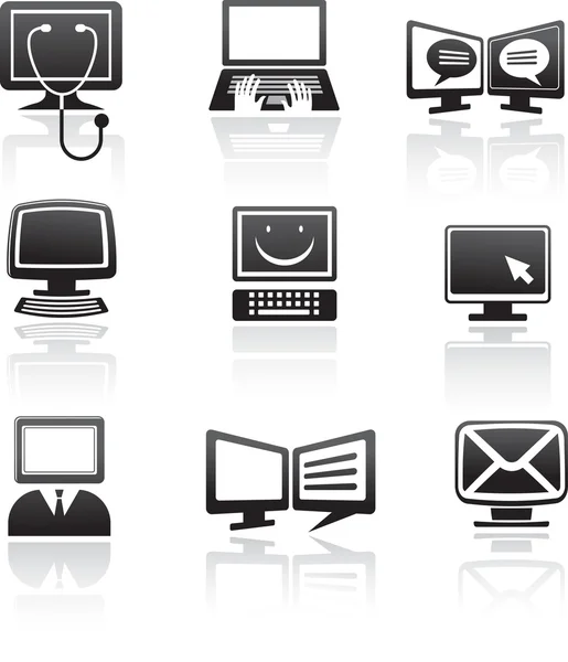 Conjunto de ícones de computador — Vetor de Stock