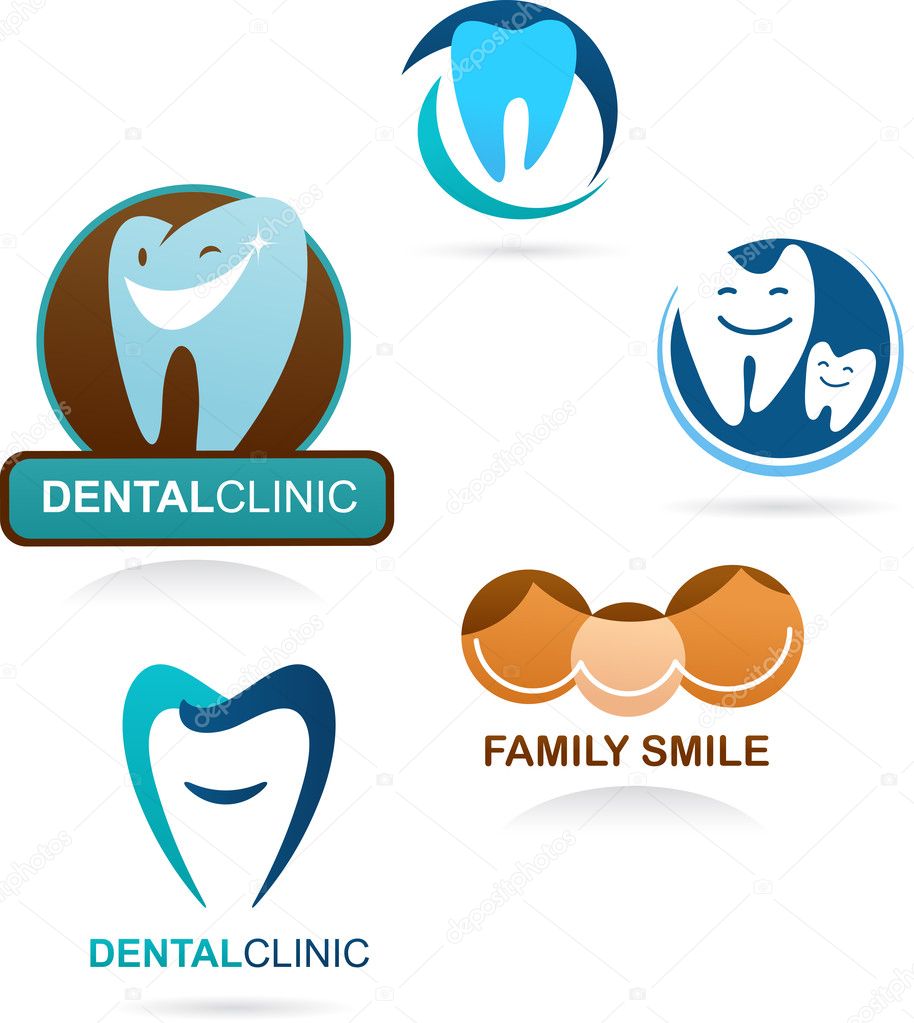 Collection of dental clinic icons
