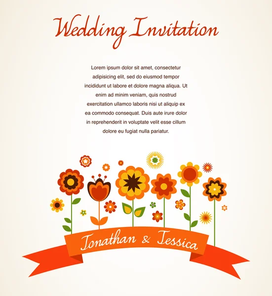 Tarjeta de felicitación, invitación, boda o anuncio — Archivo Imágenes Vectoriales