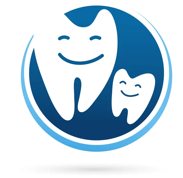 Icona vettoriale clinica dentale - denti sorriso — Vettoriale Stock