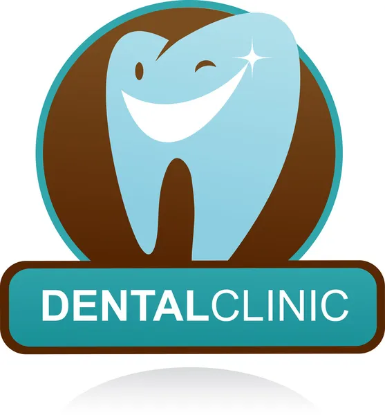 Icona vettoriale clinica dentale - dente sorriso — Vettoriale Stock