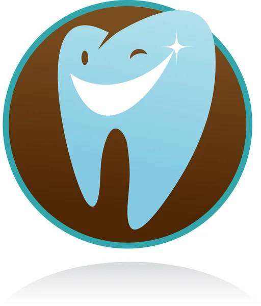 Icona vettoriale clinica dentale - dente sorriso — Vettoriale Stock