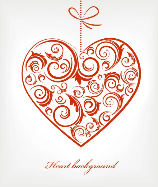 Ретро-красное сердце — стоковый вектор