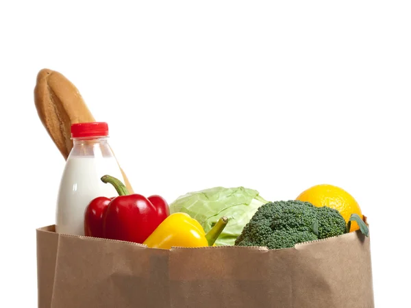 Potraviny Nákupní taška — Stock fotografie