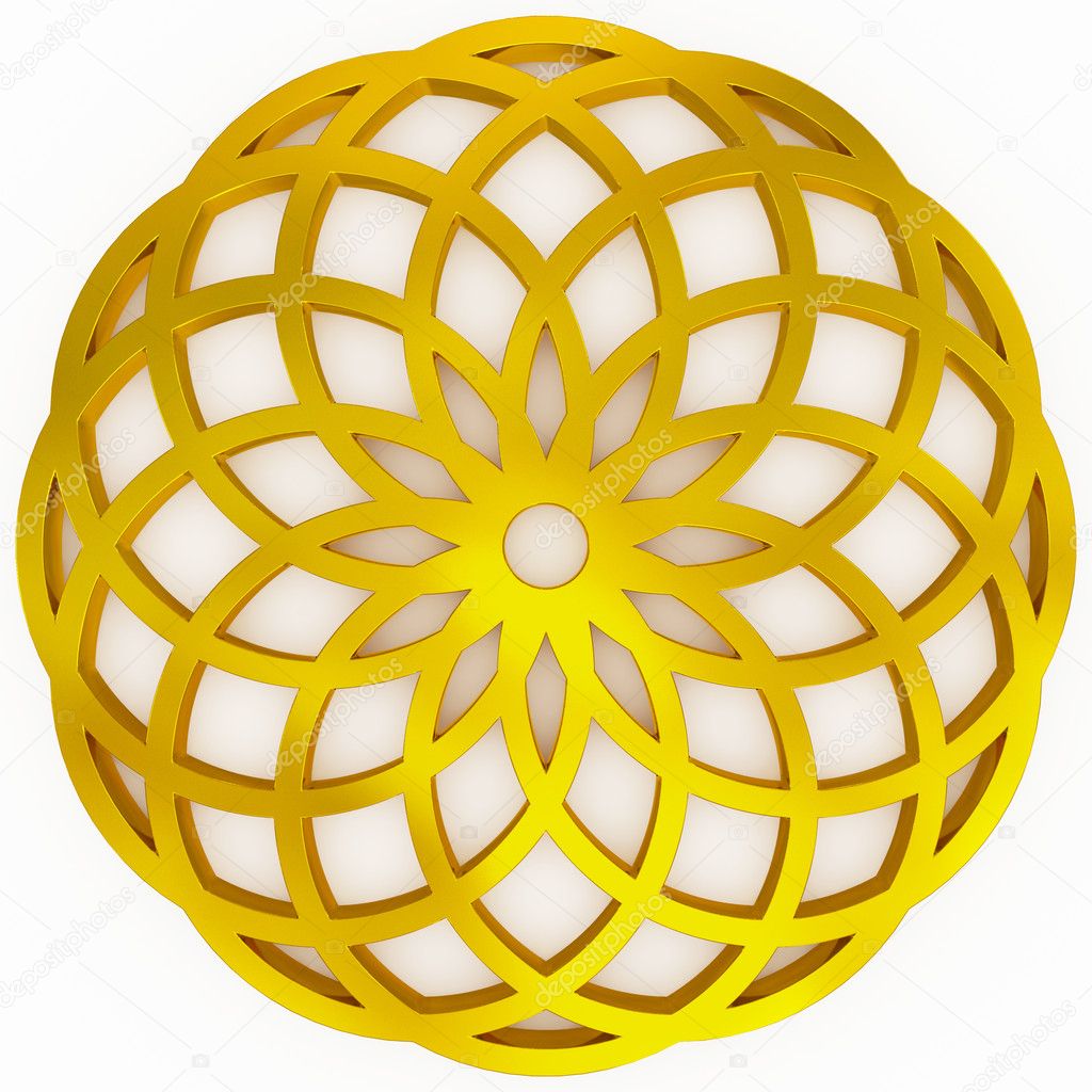 Golden geometrical shape