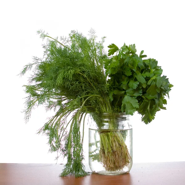 Fresh dill and parsley — Stock Photo, Image