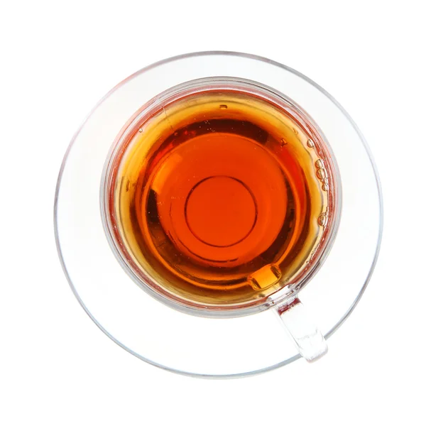 Tasse transparente de thé — Photo