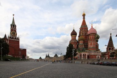 Moscow Kremlin and St. Basil's Cathedral clipart