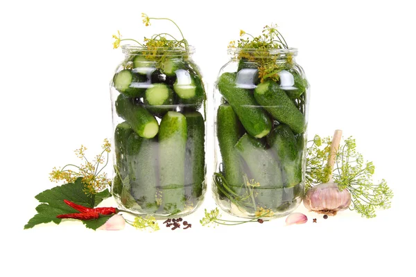 Prepare cucumbers for canning — Stock Photo, Image