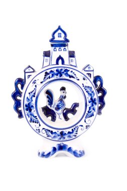 Gzhel. Russian souvenir clipart