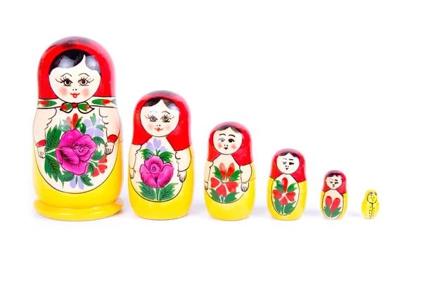 集团的俄罗斯嵌套娃娃 — 图库照片