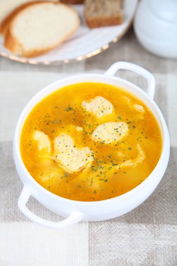 Soup with dumplings clipart