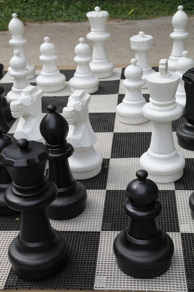 Outdoor chess board — Stock Photo, Image