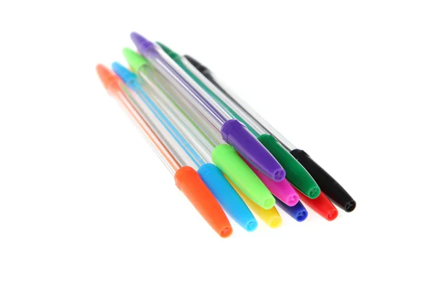 Bolígrafos de diferentes colores — Foto de Stock