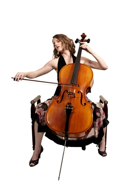 Kvinna cellist — Stockfoto