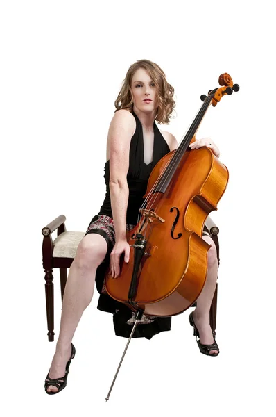 Γυναίκα βιολοντσελίστας — Φωτογραφία Αρχείου