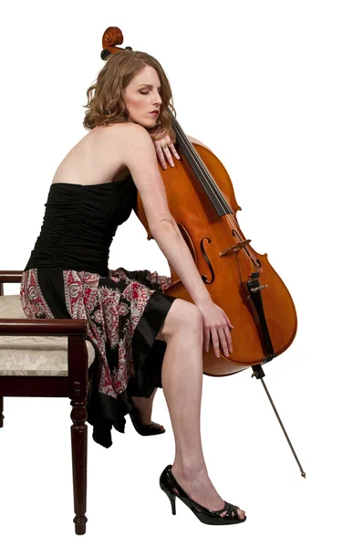 女性のチェロ奏者 — ストック写真