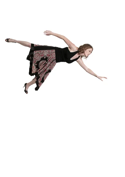 Flygande kvinna — Stockfoto