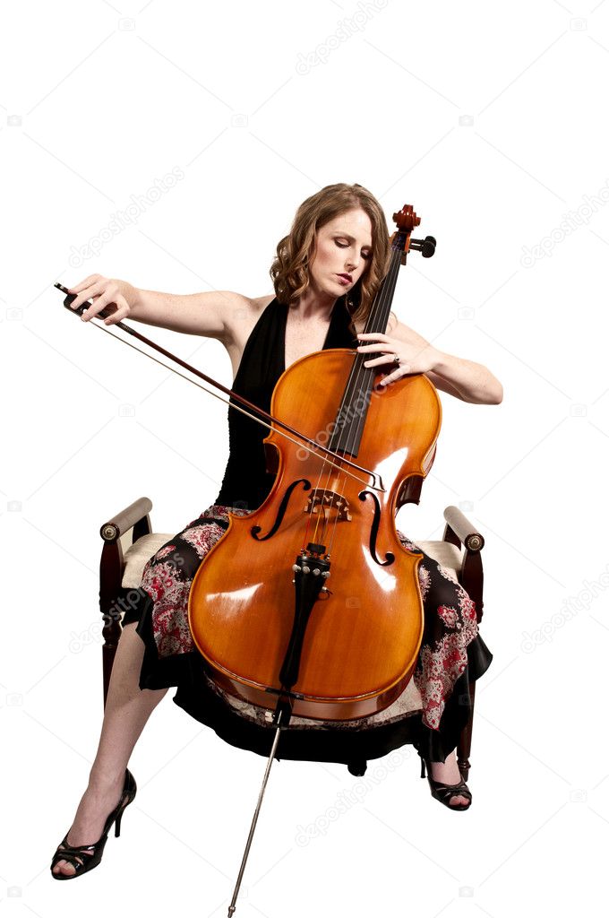 Woman cellist