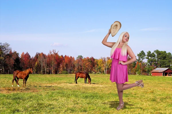 Cowgirl. — Fotografia de Stock