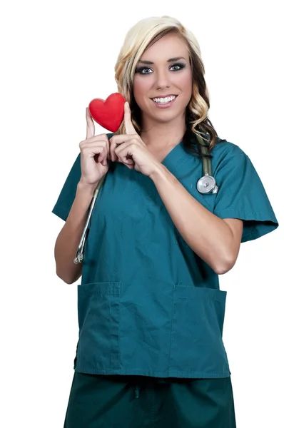 Kadın kalp doktoru — Stok fotoğraf
