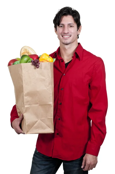 Man Grocery Shopping — Stock Photo, Image