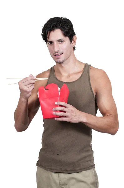 Man Eating — Stock Photo, Image