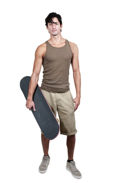 Muž s skateboard — Stock fotografie