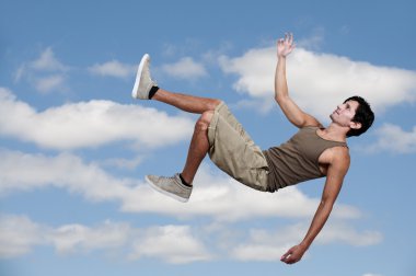 Man Falling Through the Sky clipart