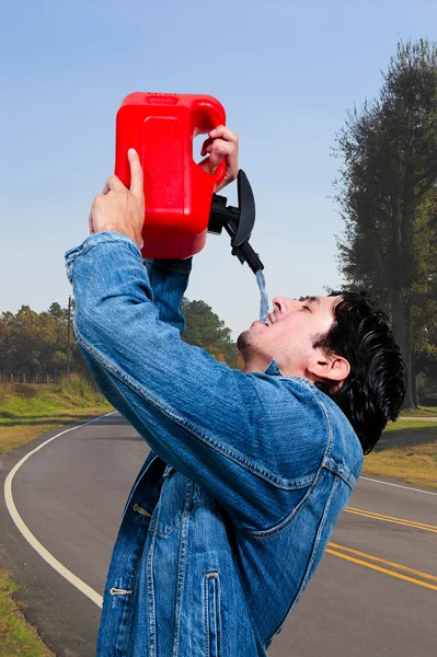 Drinking Gasoline — Stock Photo, Image