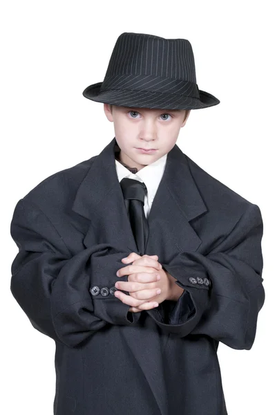 Chłopiec w przestronnych ubraniach — Zdjęcie stockowe