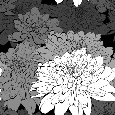 Seamless pattern with a lot of flowers clipart