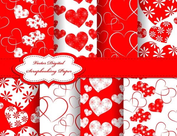 Комплект бумаги ко Дню Святого Валентина для альбома — стоковое фото