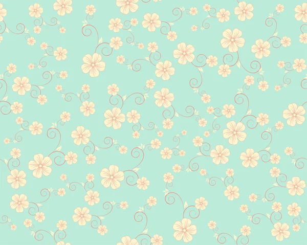Modèle de fleur sans couture vectoriel — Image vectorielle