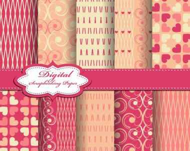 Set of vector abstract paper for scrapbook clipart