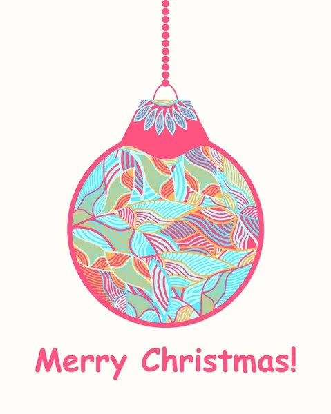 Boule de Noël stylisée vectorielle — Image vectorielle