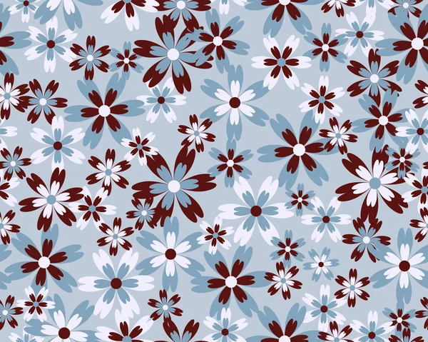Seamless vector flower pattern — Stock Vector