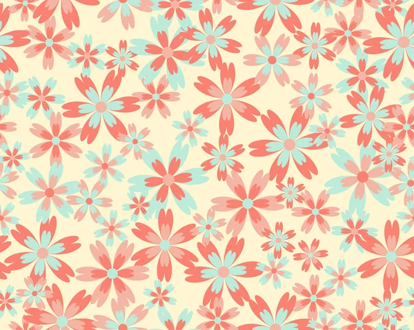 Modèle de fleur vectorielle sans couture — Image vectorielle