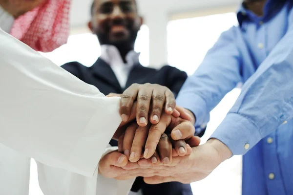 stock image Business team overlapping hands