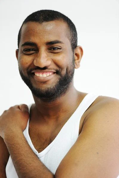 Gyönyörű fekete férfi portré — Stock Fotó