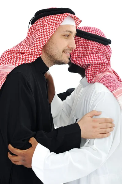 Due uomini arabi che hanno caldo incontro — Foto Stock
