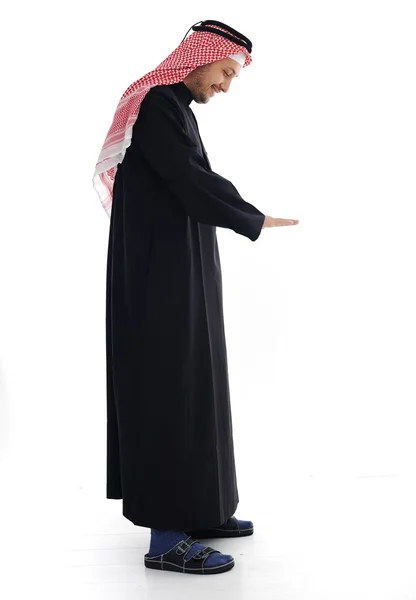 Arabiska man letar du upp och ner — Stockfoto