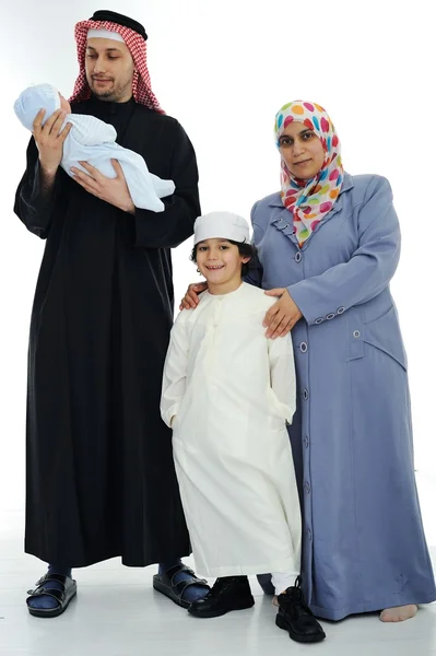 Happy Muslim family — Stock Photo, Image