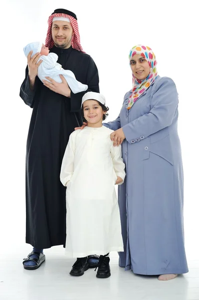 穆斯林家庭幸福 — 图库照片