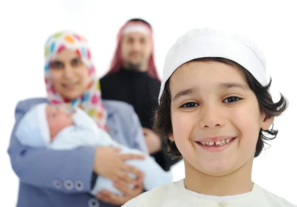 Familia árabe feliz Imagen de stock