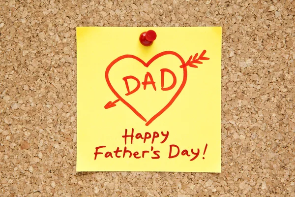 Boldog Apák napja Öntapadó jegyzet — Stock Fotó