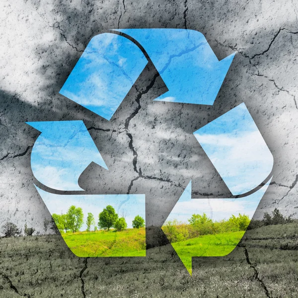 Concept van recycling symbool — Stockfoto