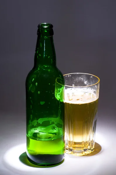 Beer green bottle — Stock Photo, Image