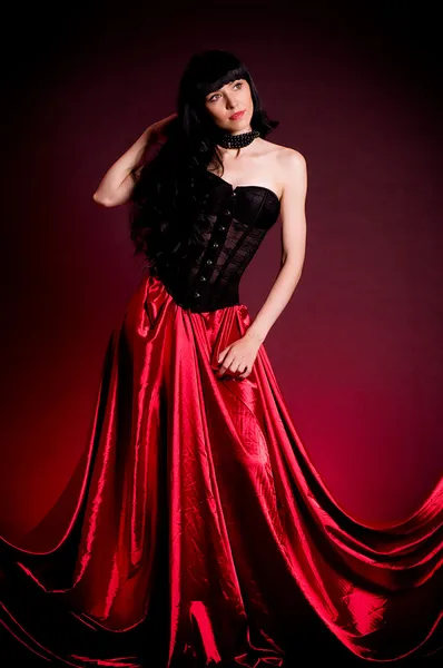 Flamenco carmen mooie vrouw in jurk — Stockfoto